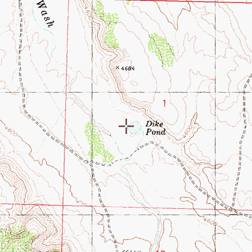Topographic Map of Dike Pond, AZ
