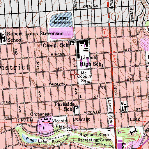 Topographic Map of Mount Coppin Square, CA