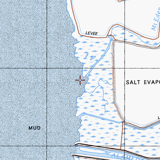 Topographic Map of Mount Eden Creek, CA