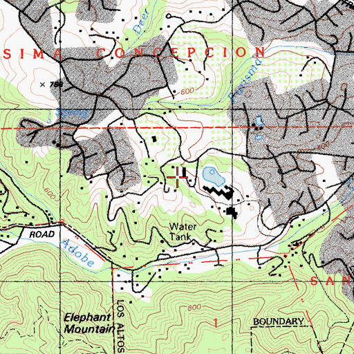 Topographic Map of Mount Helen Childrens Home, CA