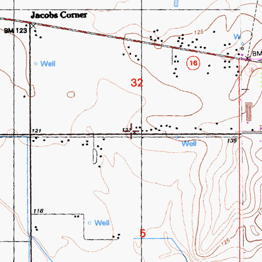Topographic Map of Mount Pleasant District School, CA