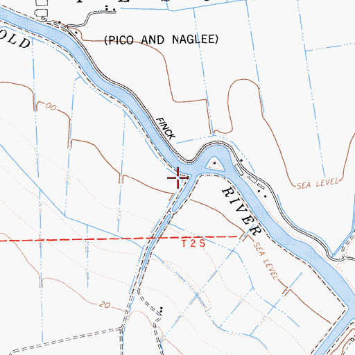 Topographic Map of Mountain House Creek, CA