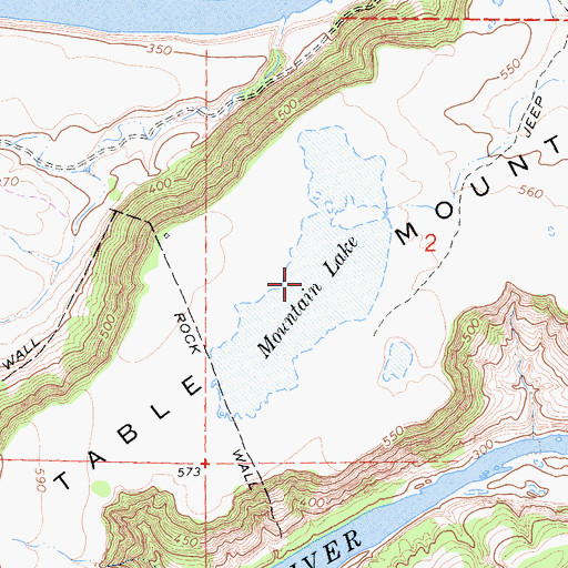 Topographic Map of Table Mountain Lake, CA