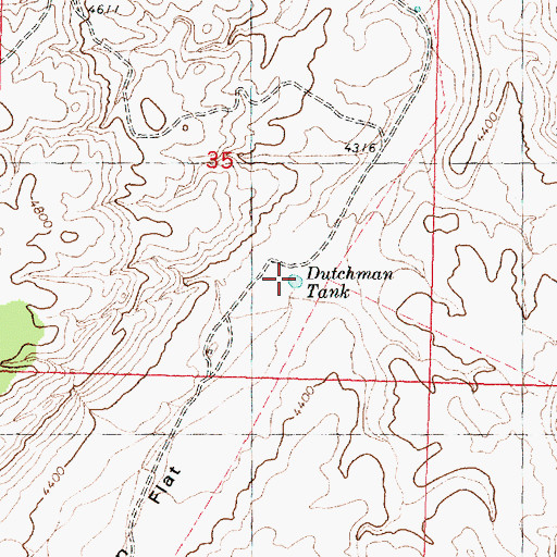 Topographic Map of Dutchman Tank, AZ