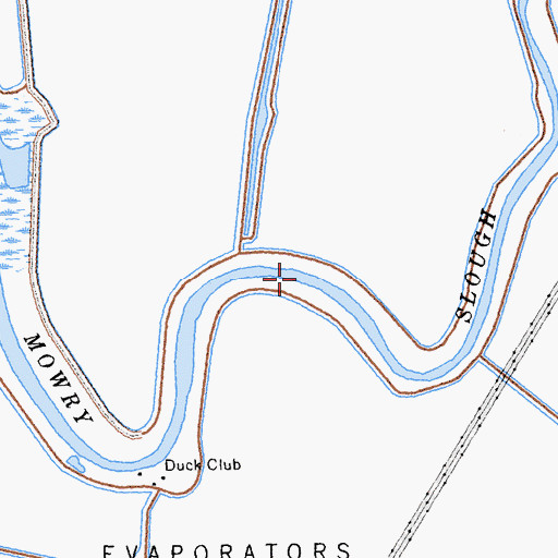 Topographic Map of Mowry Slough, CA