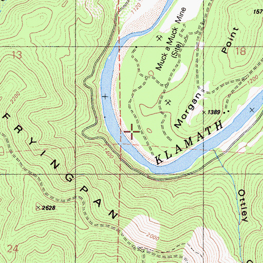 Topographic Map of Muck a Muck Mine, CA