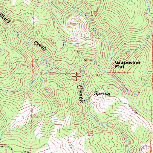 Topographic Map of Mud Creek, CA