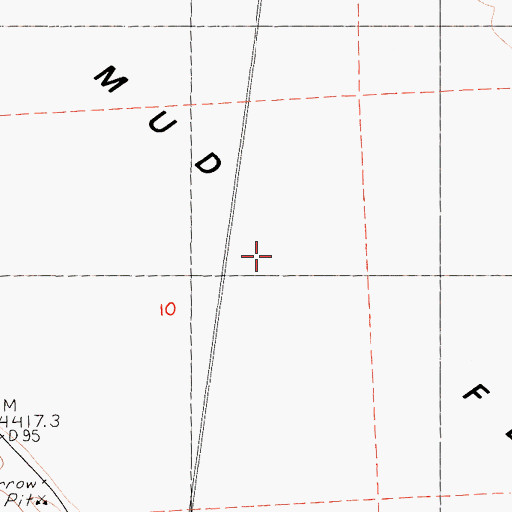 Topographic Map of Mud Flat, CA