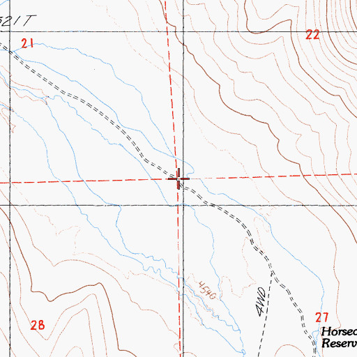 Topographic Map of Mud Flat Reservoir, CA