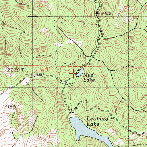 Topographic Map of Mud Lake, CA