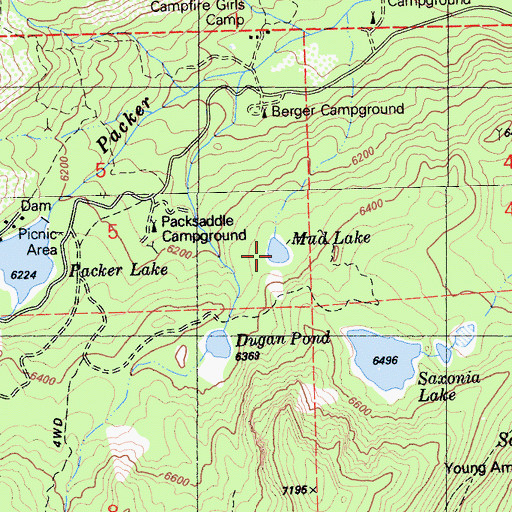 Topographic Map of Mud Lake, CA
