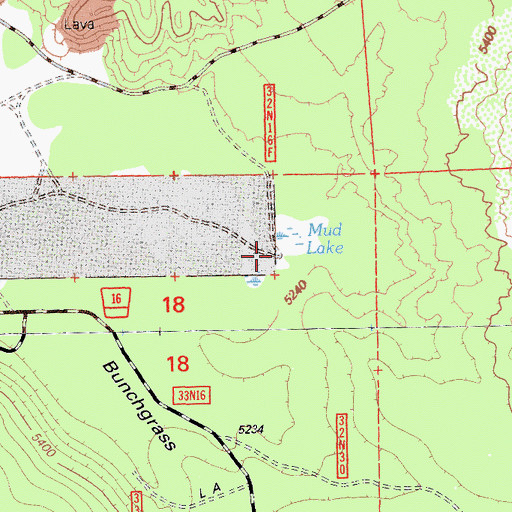 Topographic Map of Mud Lake, CA
