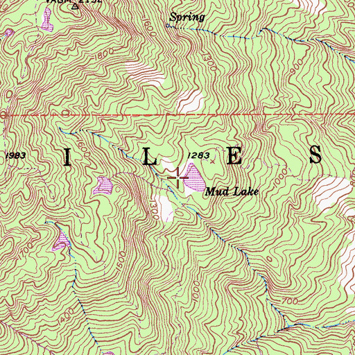 Topographic Map of Mud Lake, CA