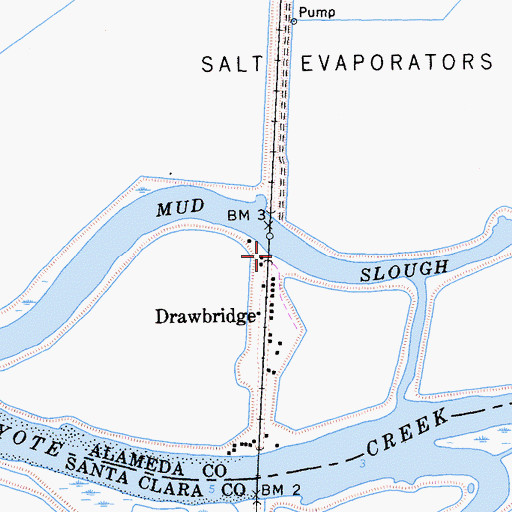 Topographic Map of Mud Slough, CA