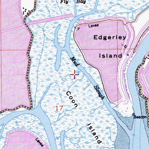 Topographic Map of Mud Slough, CA