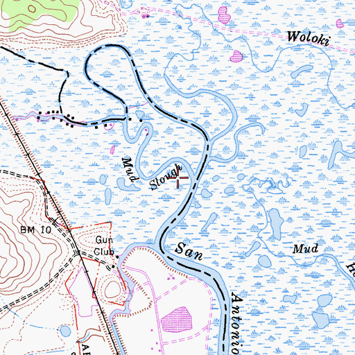 Topographic Map of Mud Slough, CA