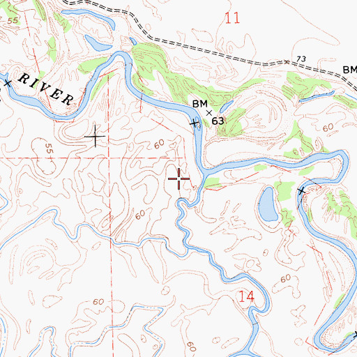 Topographic Map of Mud Slough, CA