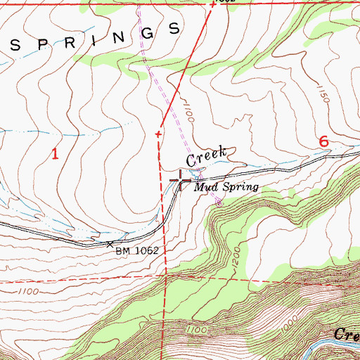Topographic Map of Mud Spring, CA