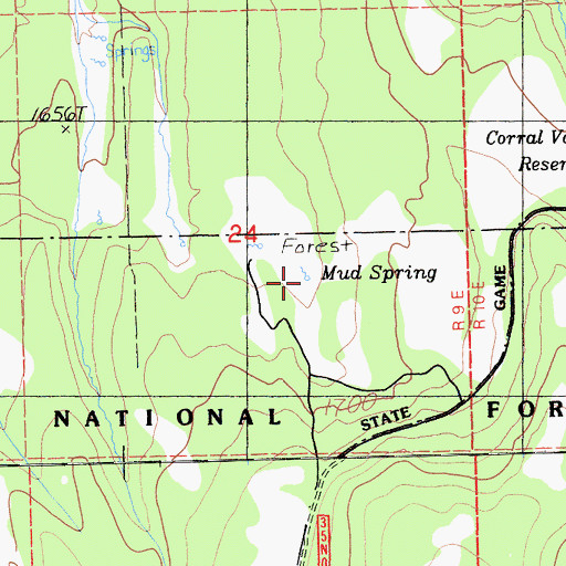 Topographic Map of Mud Spring, CA
