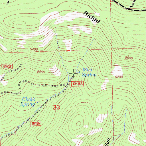 Topographic Map of Mud Spring, CA