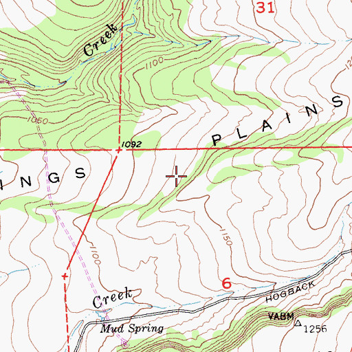 Topographic Map of Mud Springs Plains, CA