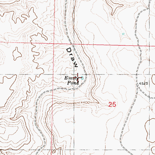 Topographic Map of Emily Pond, AZ
