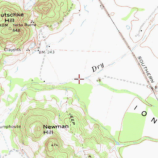 Topographic Map of Mule Creek, CA