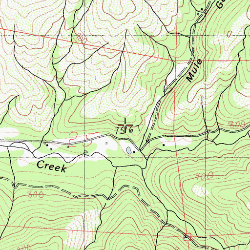 Topographic Map of Mule Gulch, CA