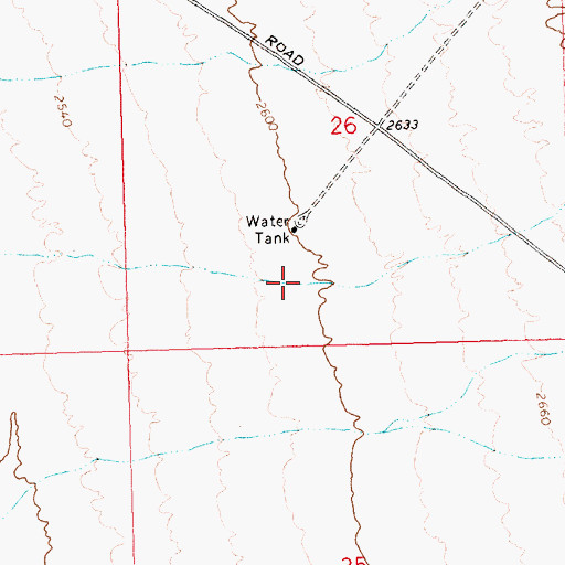 Topographic Map of End Spring, AZ