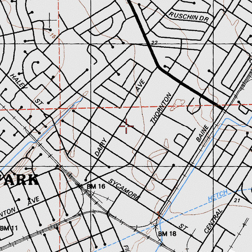 Topographic Map of Muller School, CA