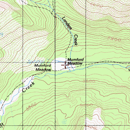 Topographic Map of Mumford Meadow, CA