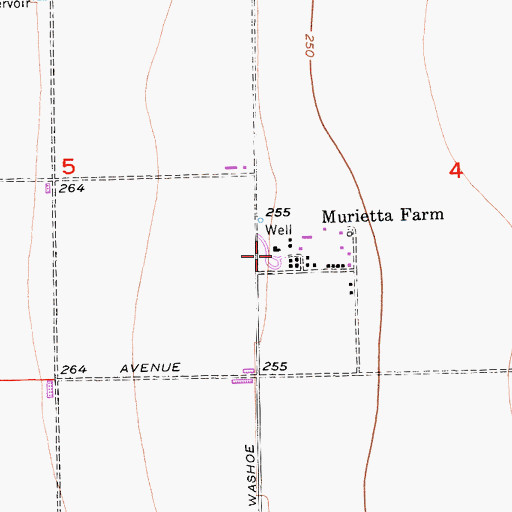 Topographic Map of Murietta Farm, CA