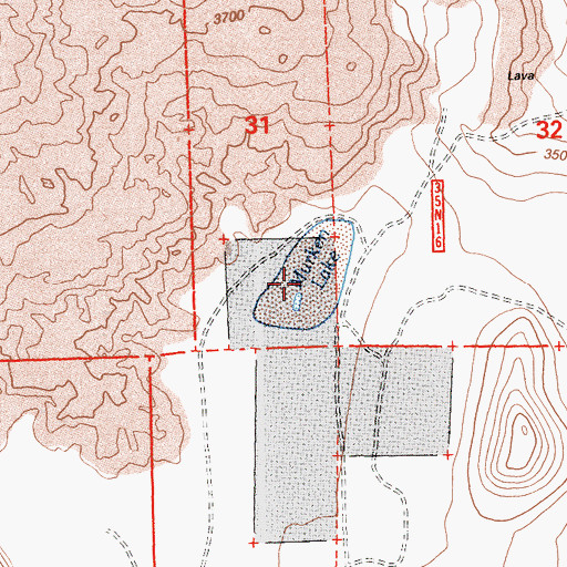 Topographic Map of Murken Lake, CA