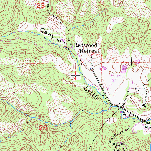 Topographic Map of Murphy Canyon, CA
