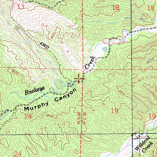 Topographic Map of Murphy Canyon, CA