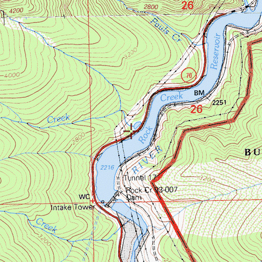 Topographic Map of Murphy Creek, CA