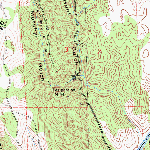 Topographic Map of Murphy Gulch, CA