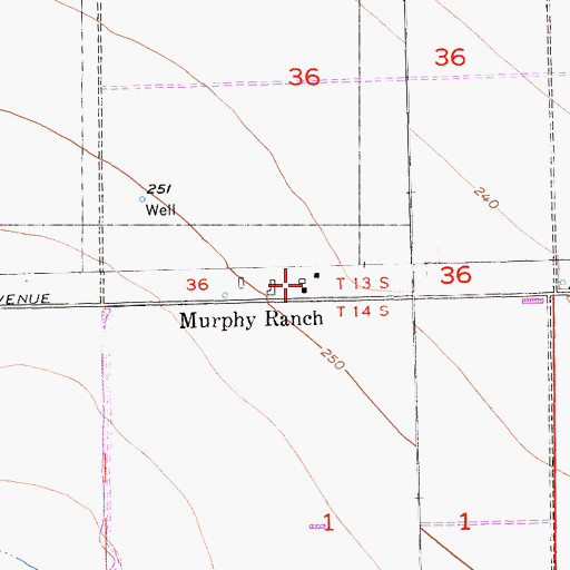Topographic Map of Murphy Ranch, CA