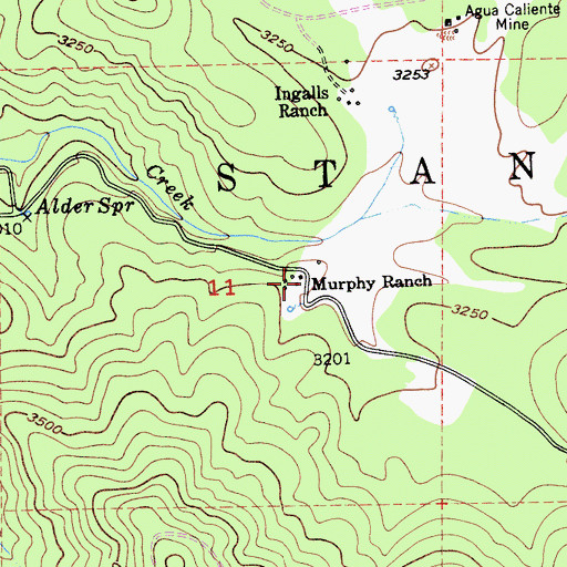 Topographic Map of Murphy Ranch, CA