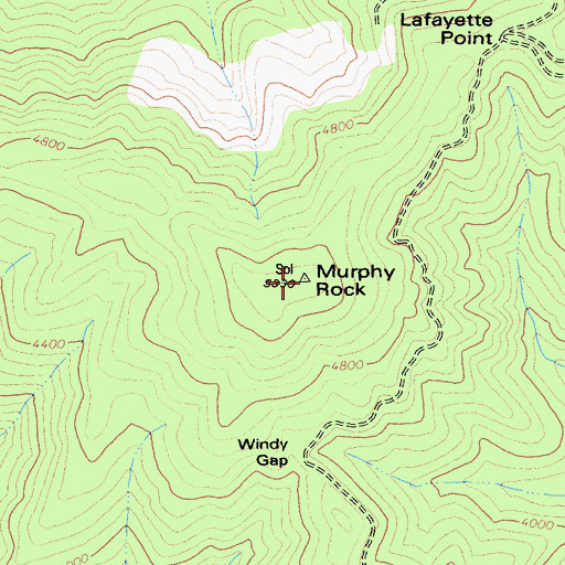 Topographic Map of Murphy Rock, CA