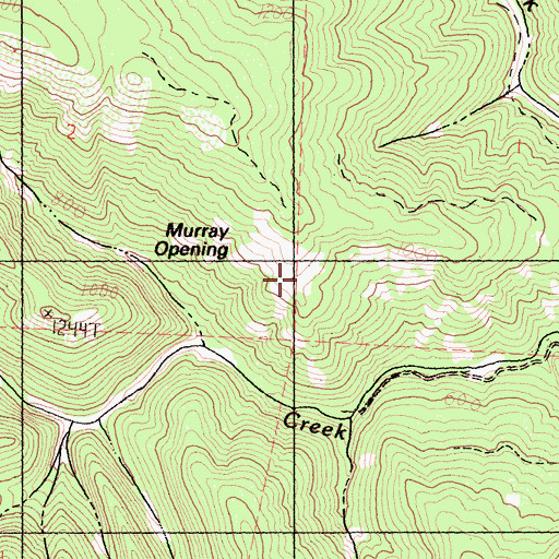 Topographic Map of Murray Opening, CA