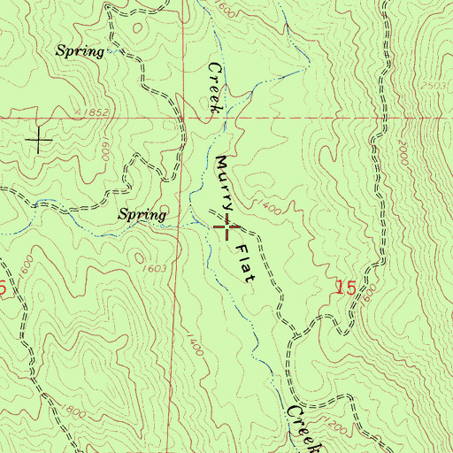 Topographic Map of Murry Flat, CA