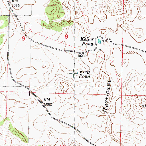 Topographic Map of Ferg Pond, AZ