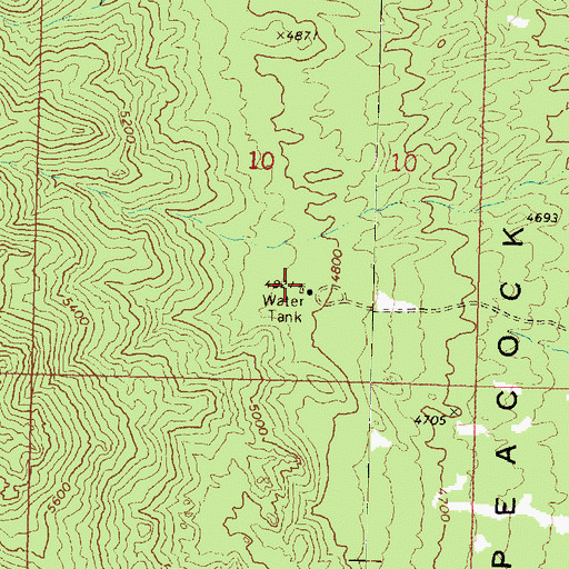 Topographic Map of Ferichs Well, AZ