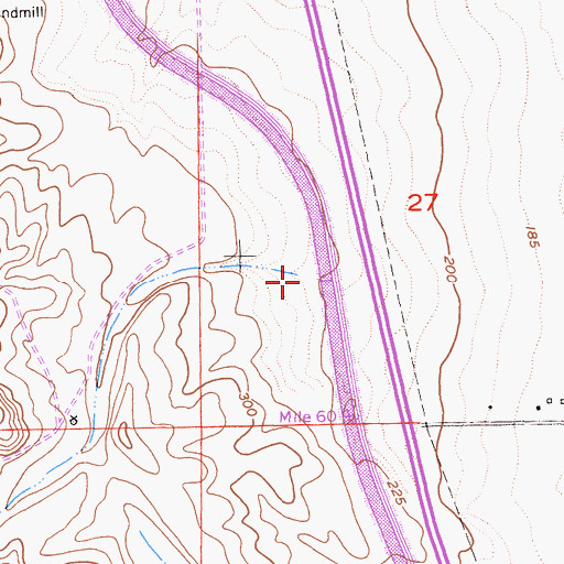 Topographic Map of Mustang Creek, CA