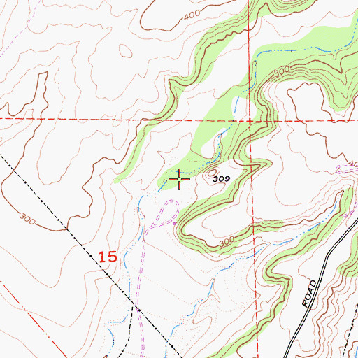 Topographic Map of Nance Canyon, CA