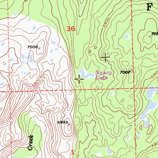 Topographic Map of Nancy Lake, CA