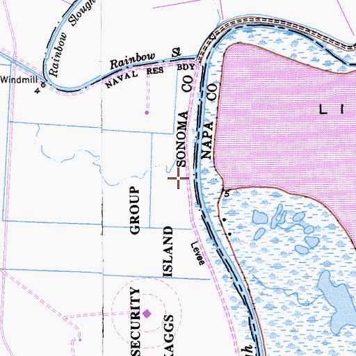 Topographic Map of Napa Slough, CA