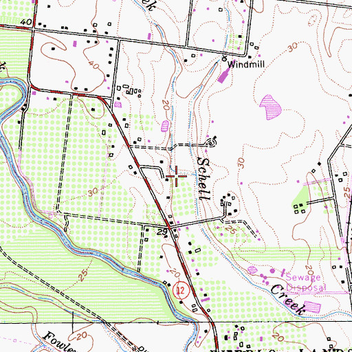 Topographic Map of Nathanson Creek, CA