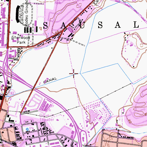 Topographic Map of Natividad Creek, CA